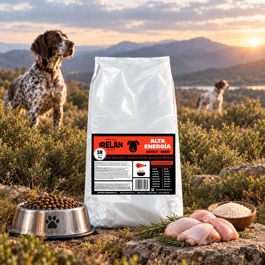 Pienso profesional Irelan Alta Energía para perros de actividad muy exigente