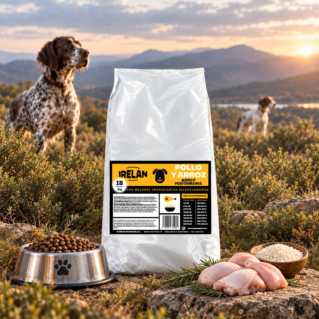 Pienso profesional Irelan Performance para perros de trabajo y competición
