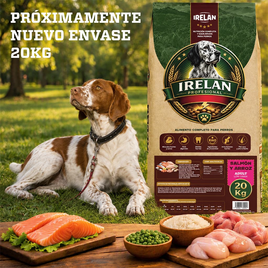 Pienso profesional Irelan Salmón Low Grain para piel y digestión sensible
